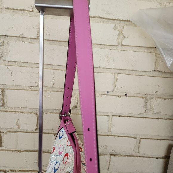 Nwot Coach Heritage Chelsea Signature Multi-Colored Shoulder Bag - Picture 5 of 16